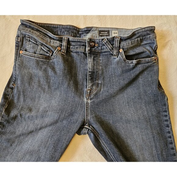 Volcom Kinkade Jeans Mens 34 Blue Regular Straight Leg Denim - Picture 2 of 14